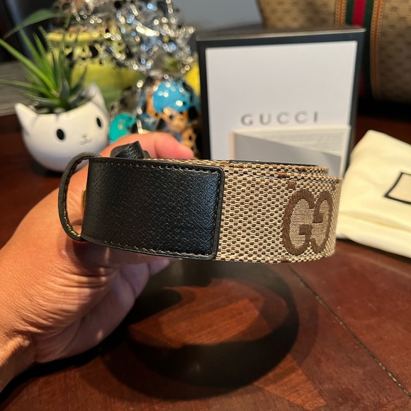 Gucci Gold and Brown Men's Belt - Picture 9 of 15